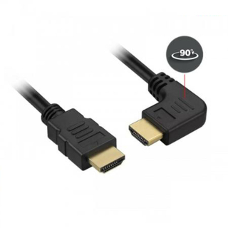 CABLE HDMI M/M 30CM (CODO 90º) NEGRO