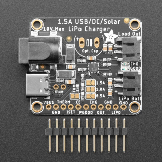 ADAFRUIT CARGADOR UNIVERSAL USB / DC / SOLAR / LI-ION / LI-POLY