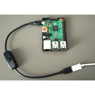 CABLE ALARGADOR MICROUSB CON INTERRUPTOR ON/OFF - COMPATIBLE RASPBERRY PI